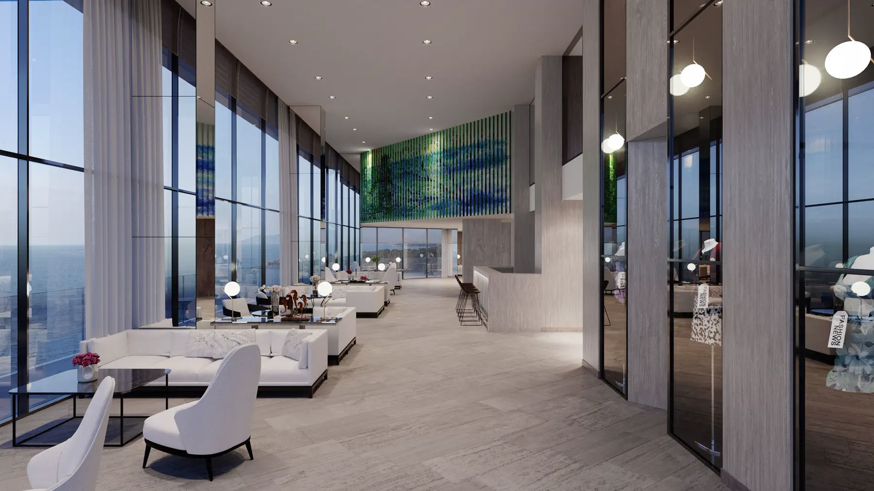 Pexels (lobby still) Hotel lobby seating and architectural detail in warm light — editorial still